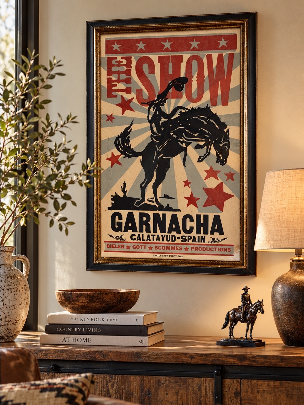Hatch Show Print 2011 The Show Garnacha Calatayud Spain Framed Poster 26x16.5